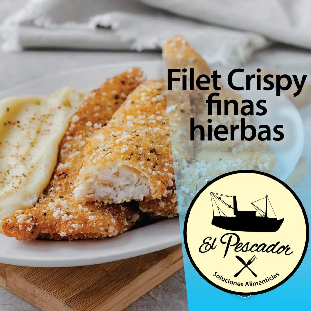 Delivery de Filet de Merluza Rebozado Crispy Finas Hierbas a domicilio | El Pescador Multiconsumo