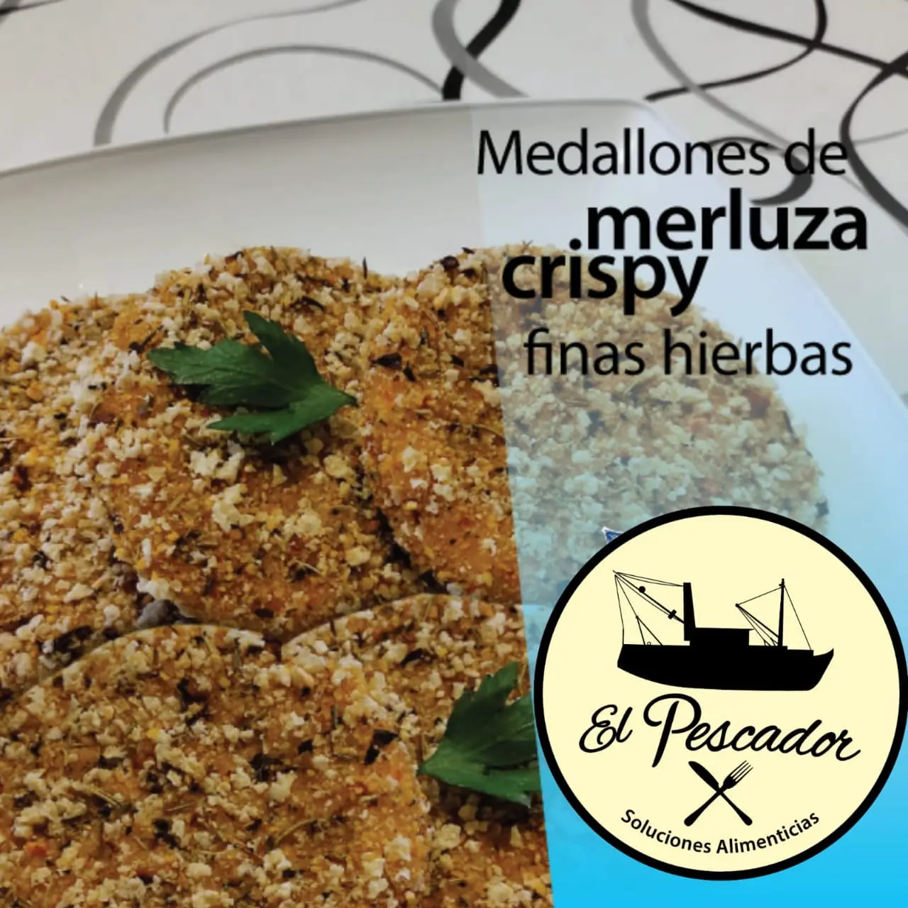 Delivery de Medallones de Merluza Crispy Finas Hierbas a domicilio | El Pescador Multiconsumo