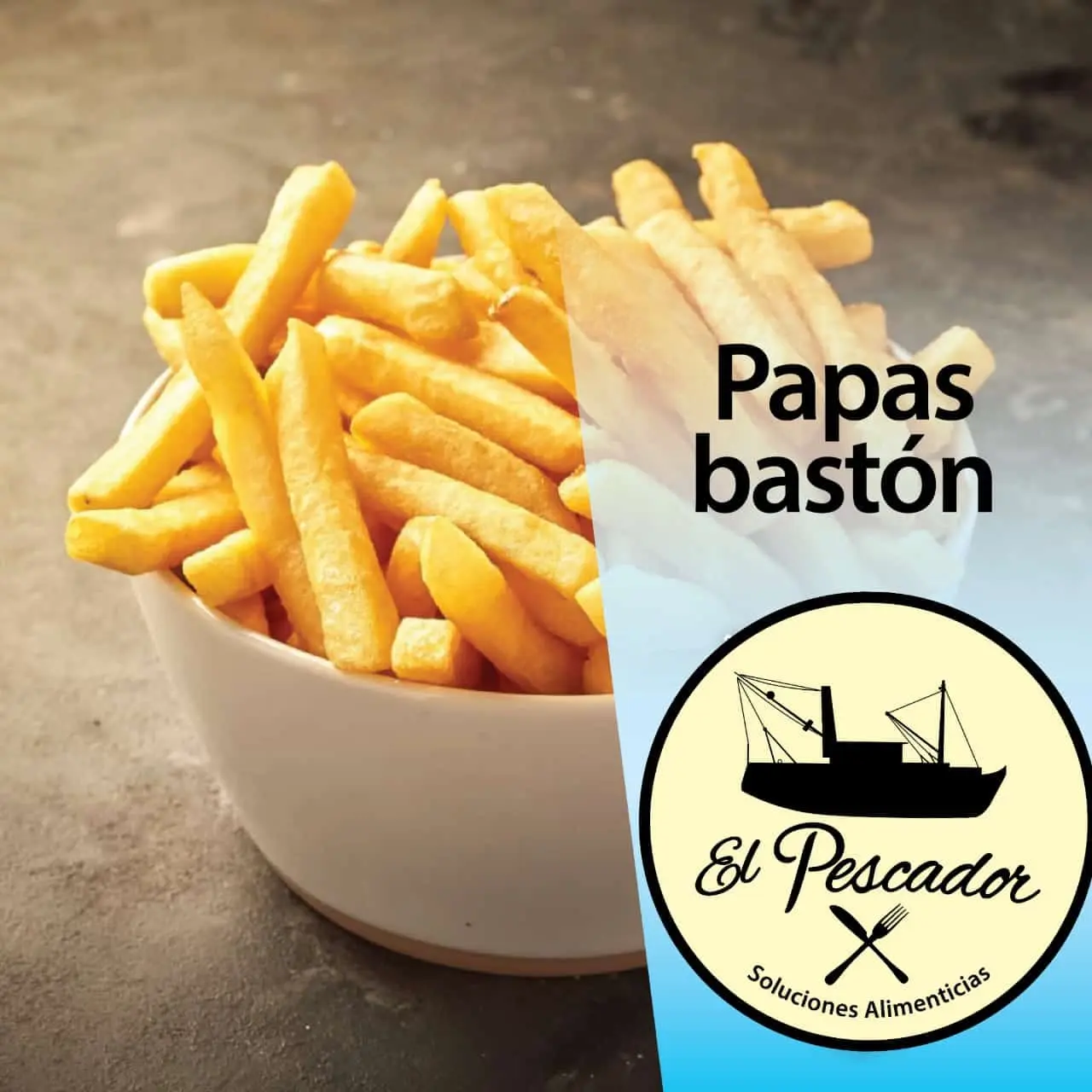 Delivery de Papas Bastón a domicilio | El Pescador Multiconsumo
